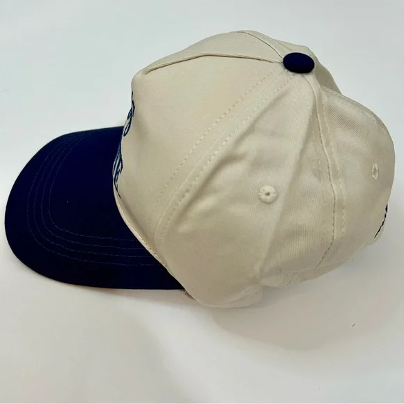 God’s Favorite Women’s Two Tone Canvas Cotton Baseball Hat Cap Tan Navy NEW Cute - Picture 3 of 5
